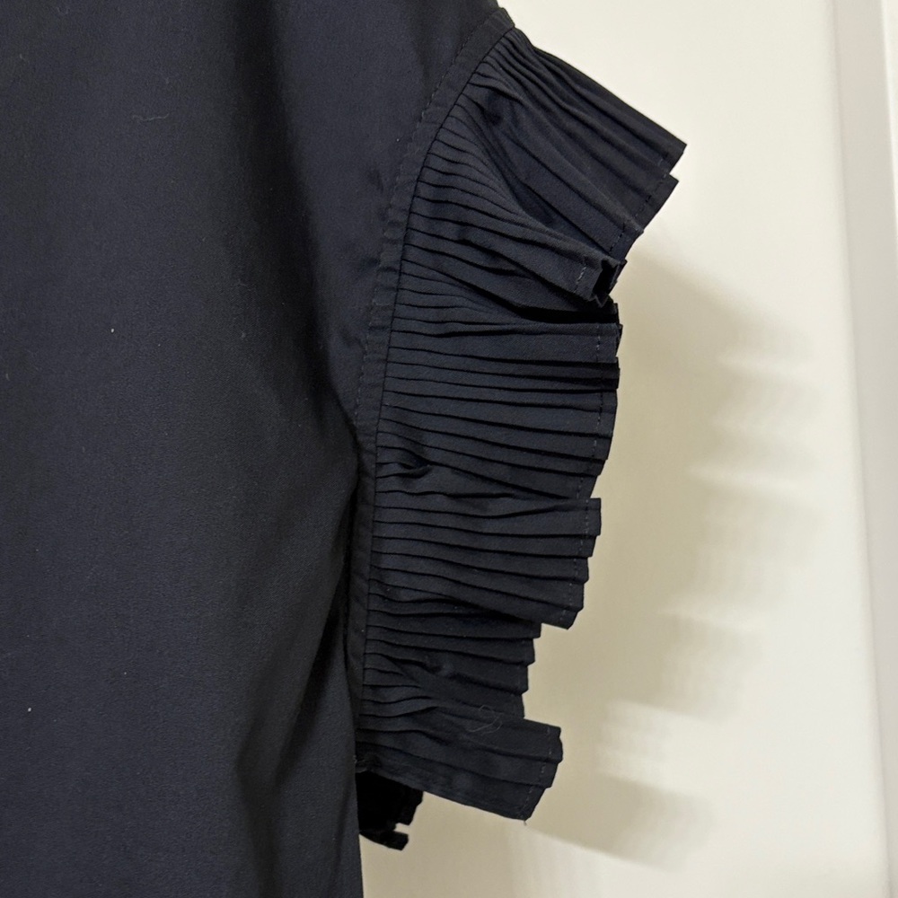 Express Black Ruffle Sleeve Top - Picture 4 of 4